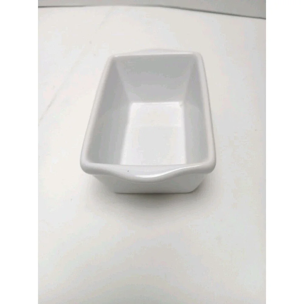 Michael’s Stoneware Christmas White Ceramic Happy Holidays Mini Loaf Pan Ginger